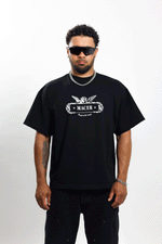 Load image into Gallery viewer, ANGEL LOGO TEE FULL BLACK
