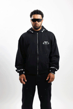 Load image into Gallery viewer, SIGNATURE ZIP UP HOODIE BLACK

