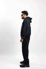 Load image into Gallery viewer, SIGNATURE ZIP UP HOODIE BLACK
