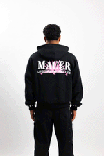 Load image into Gallery viewer, SIGNATURE ZIP UP HOODIE BLACK
