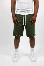Load image into Gallery viewer, SPIKE SHORTS OLIVE GREEN
